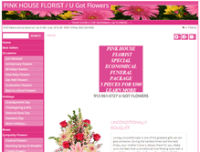 Tablet Screenshot of pinkhouseflorist.net